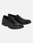 Debenhams Mens Croft Leather Slip-on Wide Loafers Black 9 UK Mixed Mens Loafers