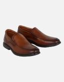 Debenhams Mens Croft Leather Slip-on Wide Loafers Tan 10 UK Mixed Mens Loafers