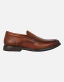 Debenhams Mens Croft Leather Slip-on Wide Loafers Tan 10 UK Mixed Mens Loafers