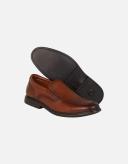 Debenhams Mens Croft Leather Slip-on Wide Loafers Tan 10 UK Mixed Mens Loafers