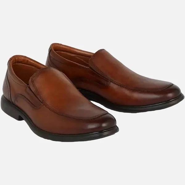 Debenhams Mens Croft Leather Slip-on Wide Loafers Tan 11 UK Mixed Mens Loafers