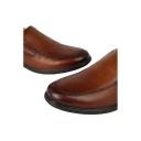 Debenhams Mens Croft Leather Slip-on Wide Loafers Tan 8 UK Mixed Mens Loafers