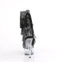 DELIGHT-1017RhinestoneF Clear-Black/Dark Pewter Chrome Ankle Boot 5