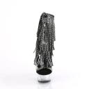 DELIGHT-1017RhinestoneF Clear-Black/Dark Pewter Chrome Ankle Boot 5