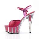 DELIGHT-609-5G Black Glitter/Black Glitter Platform Sandal 14