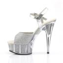 DELIGHT-609-5G Black Glitter/Black Glitter Platform Sandal 14