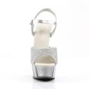 DELIGHT-609-5G Black Glitter/Black Glitter Platform Sandal 14