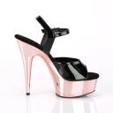 DELIGHT-609 Rose Gold MetallicPu/Rose Gold Chrome Platform Sandal 10