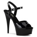 DELIGHT-609 Rose Gold MetallicPu/Rose Gold Chrome Platform Sandal 10