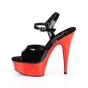 DELIGHT-609 Rose Gold MetallicPu/Rose Gold Chrome Platform Sandal 10