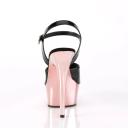 DELIGHT-609 Rose Gold MetallicPu/Rose Gold Chrome Platform Sandal 10