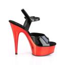 DELIGHT-609 Rose Gold MetallicPu/Rose Gold Chrome Platform Sandal 10