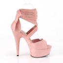 DELIGHT-679 Baby Pink Faux Suede Heels 5