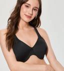 DELIMIRA Bra Black Leaf-Accent Full-Coverage Bra 42D