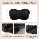 DELIMIRA Bra Black Underwire Bandeau-Style Convertible Bra 36C