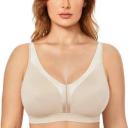 DELIMIRA Bra White Mesh-Back Sports Bra 36DD