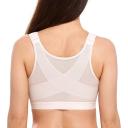 DELIMIRA Women's Full Coverage Front Closure Wire Free Back Support Posture Bra