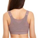 DELIMIRA Women's Full Coverage Front Closure Wire Free Back Support Posture Bra