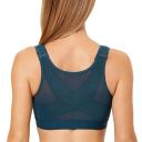 DELIMIRA Women's Full Coverage Front Closure Wire Free Back Support Posture Bra