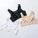 DELIMIRA Women's Full Coverage Front Closure Wire Free Back Support Posture Bra