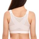 DELIMIRA Women's Full Coverage Front Closure Wire Free Back Support Posture Bra