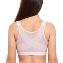 DELIMIRA Women's Full Coverage Front Closure Wire Free Back Support Posture Bra