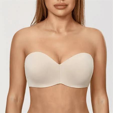 DELIMIRA Women's Non-Padded Underwire Minimizer Support Strapless Bra