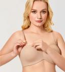 DELIMIRA Women's Non-Padded Underwire Minimizer Support Strapless Bra