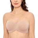 DELIMIRA Women's Non-Padded Underwire Minimizer Support Strapless Bra