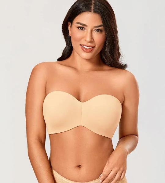 DELIMIRA Women's Non-Padded Underwire Minimizer Support Strapless Bra