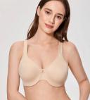 DELIMIRA Women's Smooth Full Figure Underwire Seamless Minimizer Bra