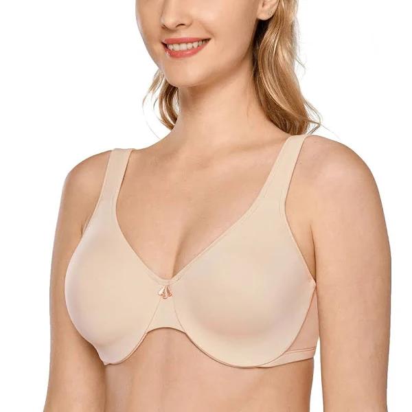 DELIMIRA Women's Smooth Full Figure Underwire Seamless Minimizer Bra