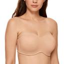 DELIMIRA Women's Smooth Seamless Invisible Underwire Strapless Minimizer Bra