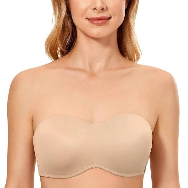 DELIMIRA Women's Smooth Seamless Invisible Underwire Strapless Minimizer Bra