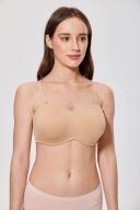 DELIMIRA Women's Smooth Seamless Invisible Underwire Strapless Minimizer Bra
