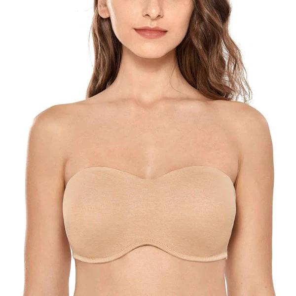 DELIMIRA Women's Smooth Seamless Invisible Underwire Strapless Minimizer Bra