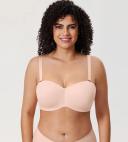 DELIMIRA Women's Strapless Bra Plus Size Support Unlined Underwire Minimizer
