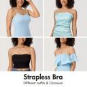 DELIMIRA Women's Strapless Bra Plus Size Support Unlined Underwire Minimizer