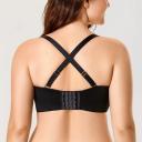 DELIMIRA Women's Strapless Bra Plus Size Support Unlined Underwire Minimizer