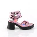 Demonia BRATTY-07 Pink Holo Patent Size 12