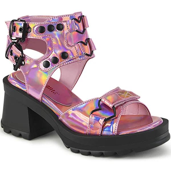 Demonia BRATTY-07 Pink Holo Patent Size 12
