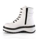 Demonia LILITH-152 White Vegan Leather Ankle Boot Size 10