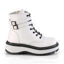 Demonia LILITH-152 White Vegan Leather Ankle Boot Size 12