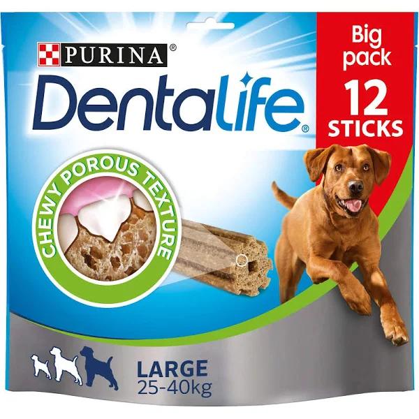 Dentalife Dental Chews for Large Adult Dogs, 12 Sticks, 426g