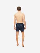 Derek Rose Men's Classic Fit Boxers Nelson 91 Cotton Batiste Navy
