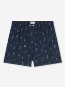 Derek Rose Men's Classic Fit Boxers Nelson 91 Cotton Batiste Navy