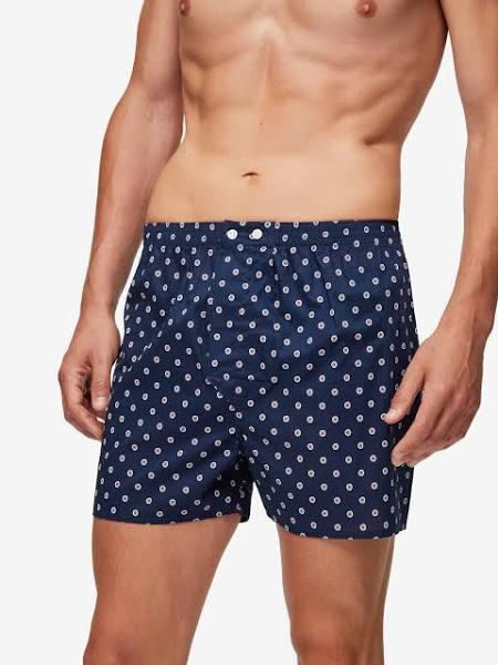 Derek Rose Men's Classic Fit Boxers Nelson 93 Cotton Batiste Navy