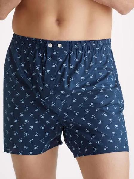 Derek Rose Men's Classic Fit Boxers Nelson 95 Cotton Batiste Blue
