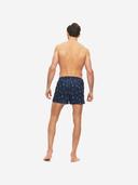 Derek Rose Men's Modern Fit Boxers Nelson 91 Cotton Batiste Navy