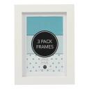 Design House Regent Photo Frame 3 Pack 5" x 7" - White